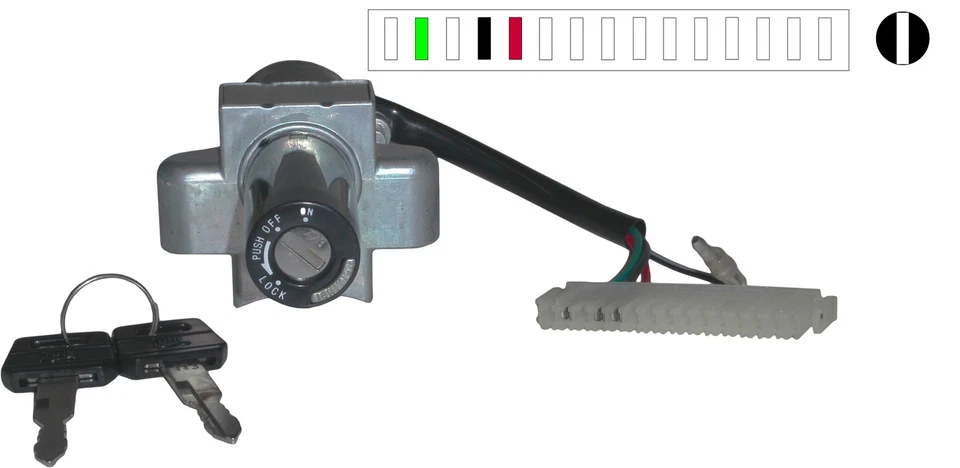 Interruptor de encendido Honda MTX125, MTX200 83-95 (4 cables) Foto 1 de 1