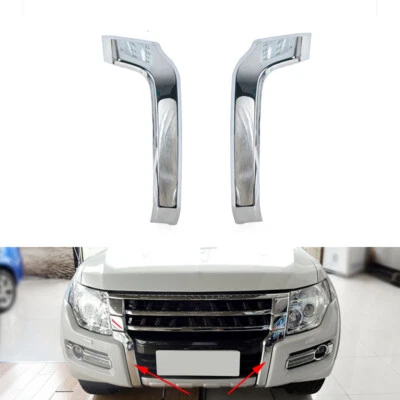 一对前保险杠装饰条 适用于三菱 Pajero Montero V93 V97 V98 2015 - 2017 — 第 1/4 张图片