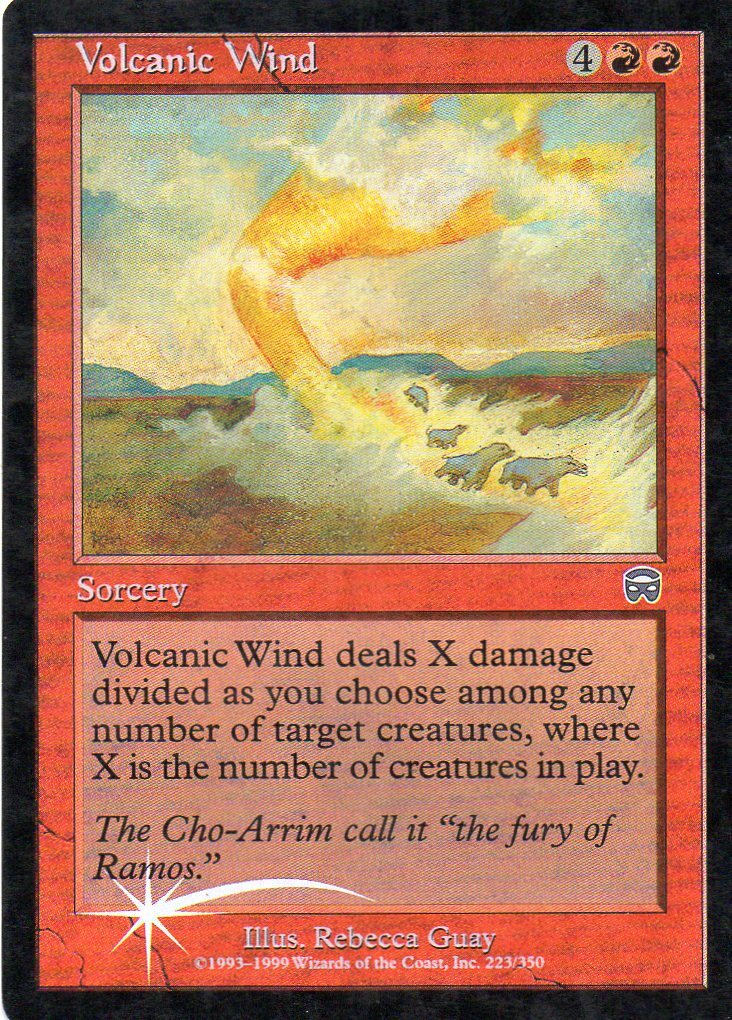 Magic Mtg FOIL Mercadian Masques Volcanic Wind   lightly played