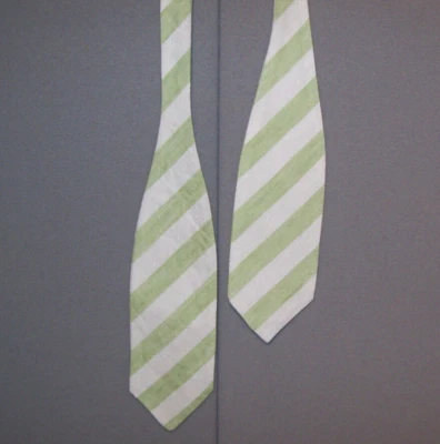 Pajarita SADDLEBRED verde lima blanco rayas seda 2 1/4" bt-66 Foto 1 de 2