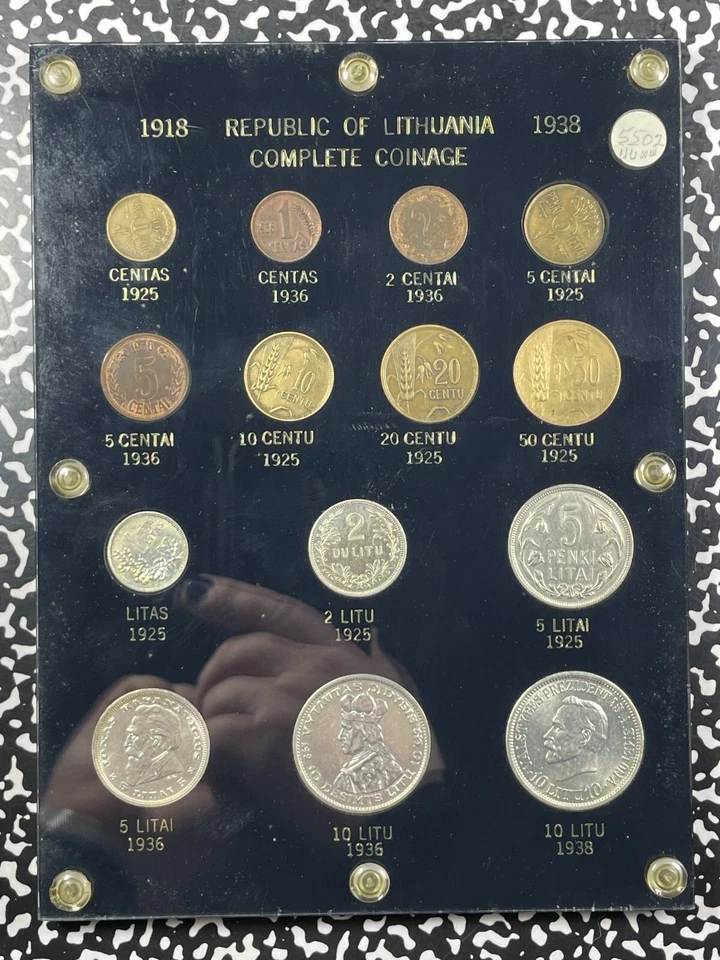 (1925-38) Lithuania Complete Coinage Set In Capital Plastic Lot#B2134 Silver! - Image 1 of 4