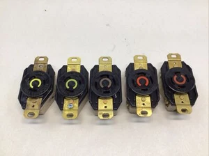 Hubbel 5 Total x2 20A 125V x2 30A 125/250V x1 20A 125/250V - Picture 1 of 8