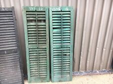 PaiR 19th century louvered victorian window house shutter MAINE 54.5 x 16 -AS IS