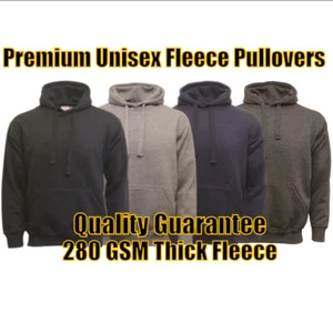  Unisex Mezcla Pesada Con Capucha Lisa Hombres Mujeres Sudadera con Capucha Prenda para el torso - Imagen 1 de 5