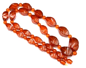 Vintage Baltic Amber Necklace Natural Beaded Graduated 29 Inch Long Statement - Picture 1 of 12