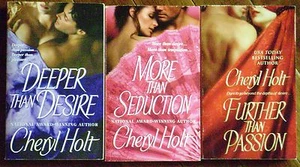 3 PBs CHERYL HOLT Regency Romance More than Seduction/Further than Passion+ OOP - Picture 1 of 1