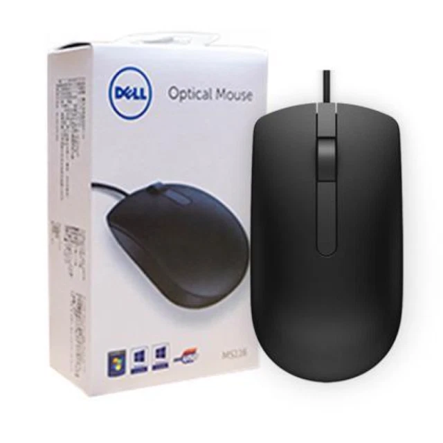 Dell MS116 Wired Scroll Mouse Mice - Black