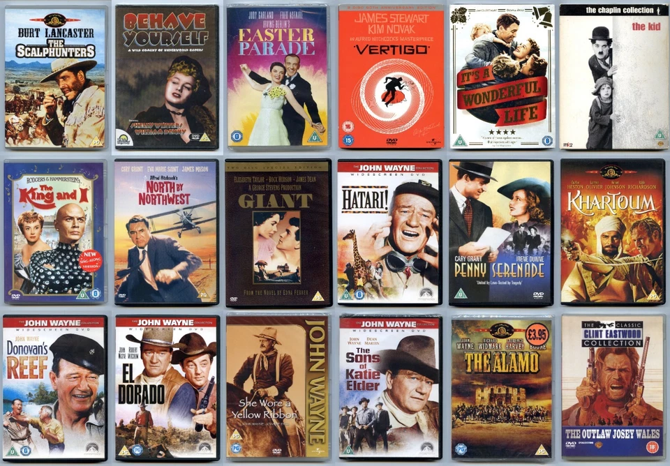 DVD Golden Cinema & Western Films Pick Your Own Bundle from 99p Max £3.50 P&P - Image 1 of 1