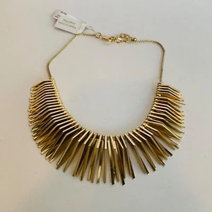 Tasha Gold Metal Spike Brutalist Statement Piece Necklace, New w/ Tag, Sculpural - Picture 1 of 9