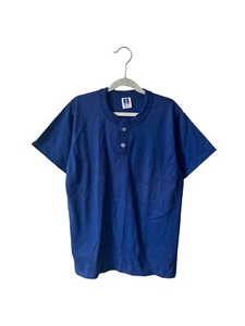 vintage russell athletic henley t-shirt youth size medium NOS NWOT 90s USA made - Picture 1 of 5