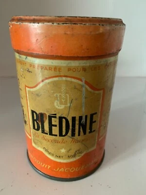 ANCIENNE BOITE METAL - BLEDINE PRODUIT JACQUEMAIRE - VINTAGE ORANGE - Photo 1/4