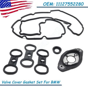 Valve Cover Gasket Set For BMW E60 E88 E70 E82 E90 E91 X3 X5 128i 328i 528i Z4 - Picture 1 of 22