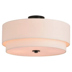 Vaxcel Burnaby 20.5" 4 Light Semi-Flush Mount, Black/White - C0258 - Picture 1 of 1