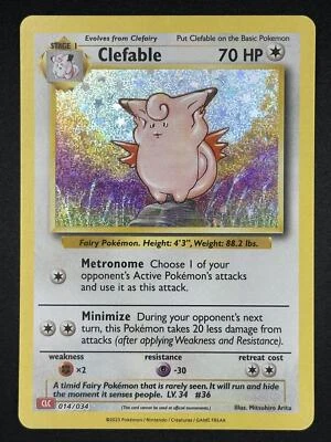 Pokémon Trading Card Game Classic #014/034 Clefable Classic Collection, NM - Image 1 of 2