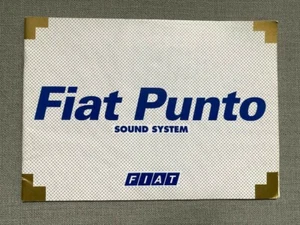 Fiat Punto Owners Handbook Manual 1999-2003 SOUND SYSTEM BOOK - Picture 1 of 3
