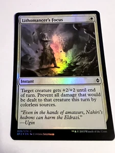 MTG Magic The Gathering Battle for Zendikar Lithomancer's Focus common Foil LP - Picture 1 of 2