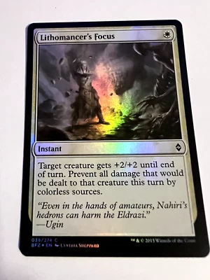MTG Magic The Gathering Battle for Zendikar Lithomancer's Focus common Foil LP - Image 1 of 2