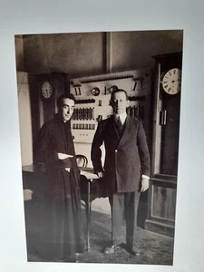 Foto Riproduzione Primi '900 Guglielmo Marconi e Padre Alfani all'osservatorio - Picture 1 of 1