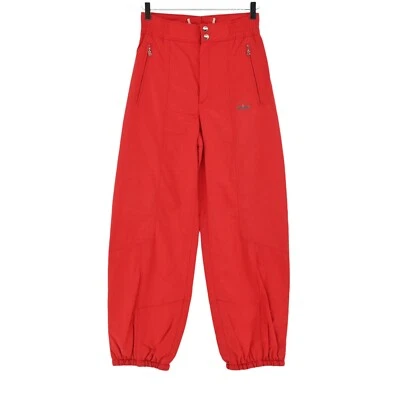 Vtg BOGNER Pants Womens Sz 8 Red Cotton Blend High Rise Tapered Snow Ski USA 80s - Image 1 of 4