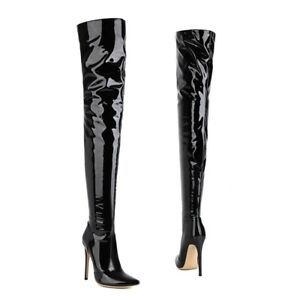 Pointy Toe Stiletto Heel Over The Knee Thigh High Womens Boots Nightclub 44-49 L