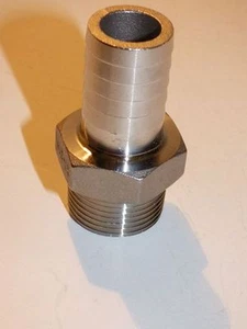 Edelstahl Schlauchtülle wahlweise V2A 1" oder 3/4" - Bild 1 von 5