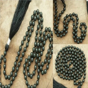Collar de cuentas de shungita natural de 8 mm 108 nudos chakra espiritual parejas - Imagen 1 de 5
