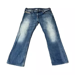 Diesel Mens Jeans Bootcut Regular Medium Blue Denim Washed Y2K Zatiny W32 L28 * - Picture 1 of 14