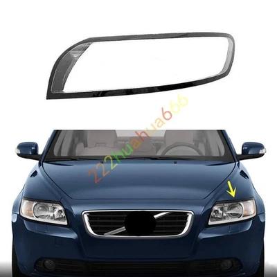 Lente del faro delantero izquierdo carcasa transparente + pegamento sellador para Volvo S40 2006-2012 Foto 1 de 4