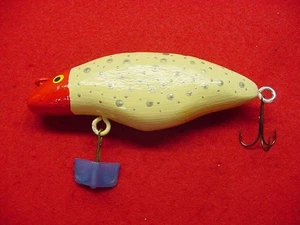Handgeschnitzter Muskie/Hecht Kunststoffköder - 6 3/4" lang - 3 1/2" hoch - handgefertigt - schön! - Bild 1 von 6