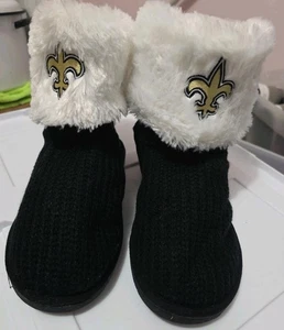Stivali/pantofole Foco New Orleans Saints donna taglia 9/10 pelliccia - Foto 1 di 5