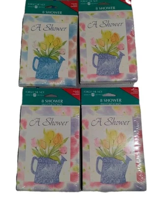 Lote de 4 NUEVAS INVITACIONES Ducha Nupcial American Greetings 32 Total con Sobres Foto 1 de 3