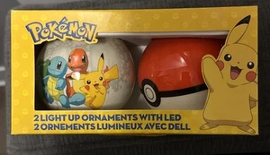 GameStop Exclusive Pokemon Light Up 2Pack Christmas Ornament mit LED 2016 ungeöffnet - Bild 1 von 3
