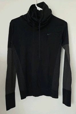 Pullover Nike Dri Fit Infinity cuello embudo manga larga negro para mujer XS correr Foto 1 de 4