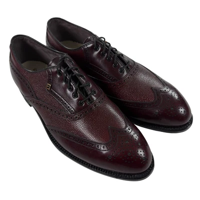 Vintage FootJoy Classics Lites Mens 11.5 E Burgundy Wingtip Leather Golf Shoes - Image 1 of 4