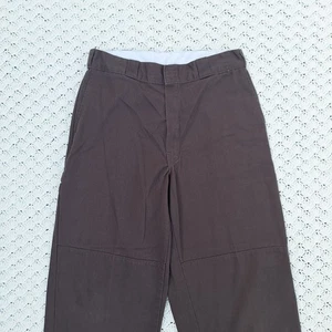 Vintage Dickies Herren lockere Passform Doppelknie Chino Twill Arbeitshose braun - 34x32 - Bild 1 von 7