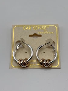 Ear Sense Silver Gold Hoop Earrings Nickel Free Hypoallergenic For Sensitive Ear - Picture 1 of 4