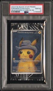 PSA 10 Sealed Pikachu with Grey Felt Hat Van Gogh Promo 2023 Black Star #085 - Picture 1 of 3