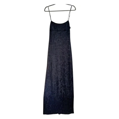 Jodi Kristopher Black Maxi Whimsigoth Dark Fairy Velvet Burnout Vamp Strap Slit - Image 1 of 4