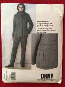 Designer Vogue Schnittmuster für Jacke und Hose - 2190 V2190 ungeschnitten DKNY - Karan - Bild 1 von 3