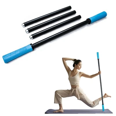 Palo de yoga de 5 pies de acero resistente, palo de estiramiento ajustable para movilidad, flexibilidad... Foto 1 de 4