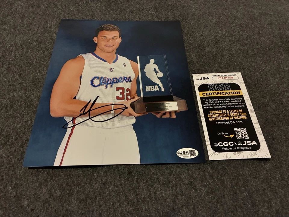 Foto firmada por Blake Griffin 8x10 certificado de autenticidad Jsa Los Angeles Clippers novato del año Foto 1 de 1