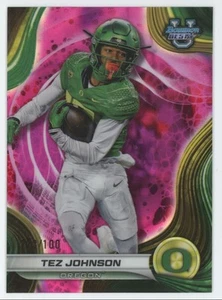 Refractor de lava rosa Bowman's Best University 2024 Tez Johnson/100 #57 A34 - Imagen 1 de 2