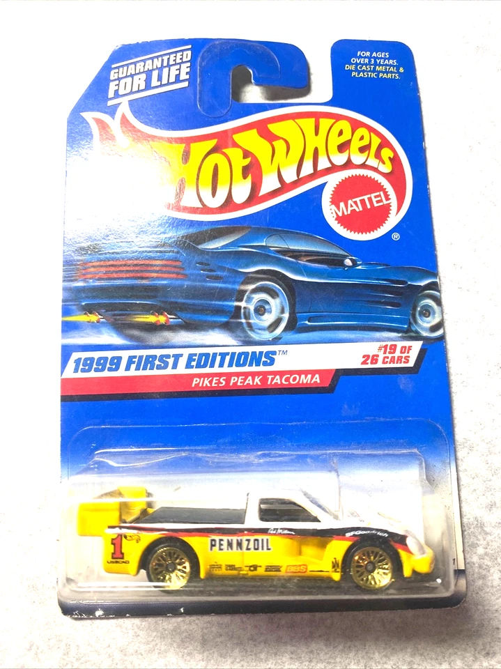 HOTWHEELS DIECAST 1999 FIRST EDITIONS PIKES PEAK TACOMA PENNZOIL MINT CARDED - Image 1 of 1