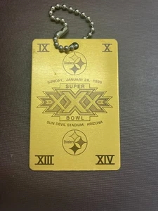 Super Bowl XXX Pittsburgh Steelers 1996 metal tag key chain - Picture 1 of 7