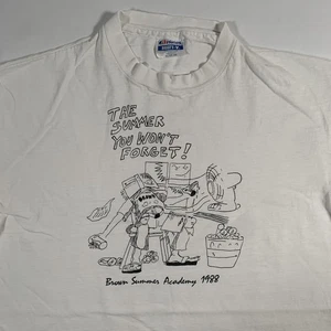 VTG 80s Brown University Summer Academy 1988 T-Shirt XL X-Large Wont Forget RARE - Picture 1 of 13