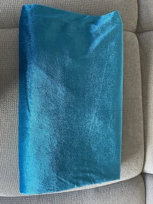 Pannesamt Türkis ca. 2,80m x 1,60m Gebraucht Sehr Guter Zustand - Bild 1 von 3