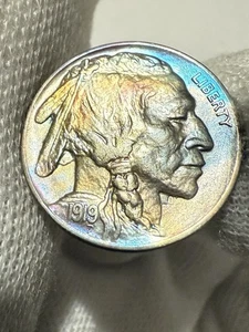 1919 Buffalo Nickel, Greatly Struck Superb Gem BU++ Toned - Picture 1 of 2