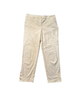 Pantalones cortos Talbots Perfect para mujer 4 amarillos sarga botón dobladillo algodón elástico Foto 1 de 4