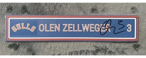 OLEN ZELLWEGER Gulls, Anaheim Ducks 23-24 SIGNED Locker Room Nameplate W/Cert - Picture 1 of 5