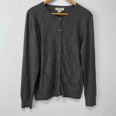 Cárdigan Melrose Chic Mujer Extra Grande Gris Botón Suéter Trabajo Fiesta Core Ex Foto 1 de 4